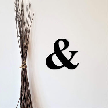 Ampersand Metal Sign | And Metal Art for Wall Grouping | Gallery Wall Art | Mantel Decor | Family Wall Sign for Living or Family Room